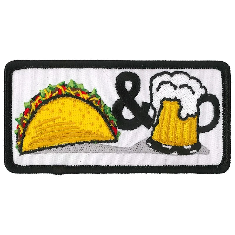Printed Patterns Hot Leathers PPL9819 Taco and Beer 4"x 2" Patch