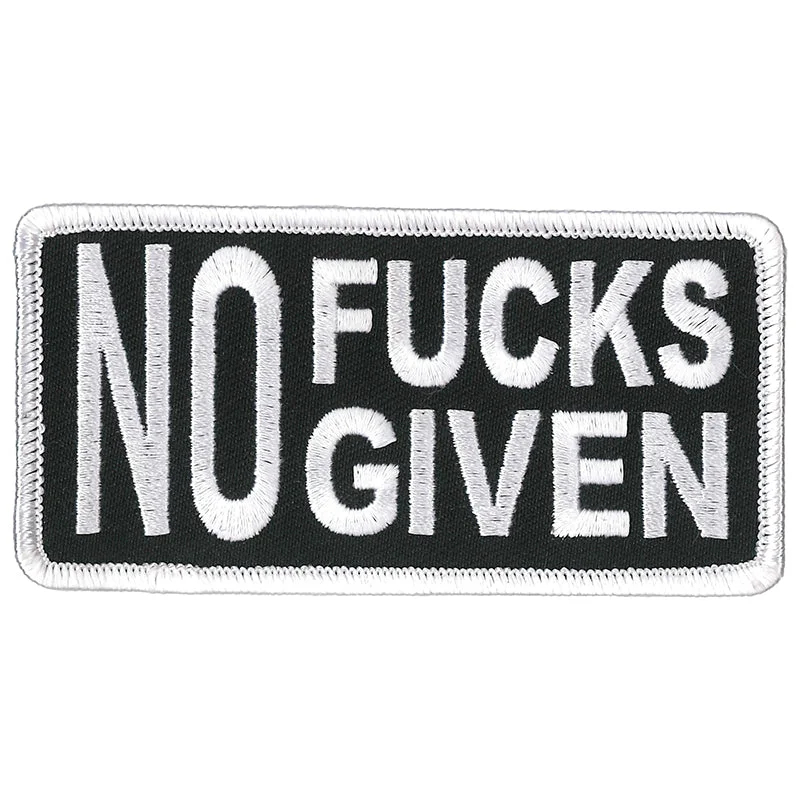 Design Trend Hot Leathers PPL9830 No Fucks Given 4"x 2" Patch