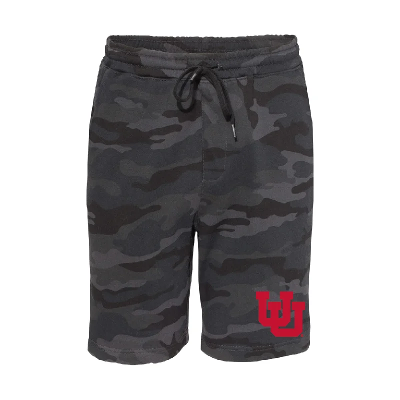 Chic Relaxation Midweight Fleece Camo Shorts