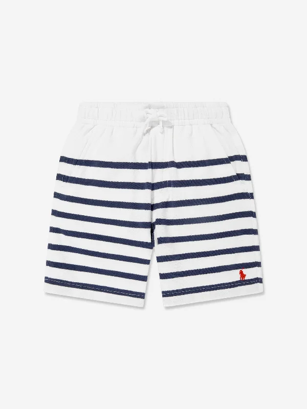 Warm Atmosphere Ralph Lauren Boys Striped Shorts in White