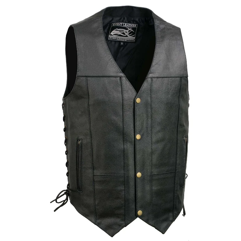 Sexy Fun Event Leather EL5391TALL Black Motorcycle Leather Vest for Men Tall Sizes w/ 10 Pockets- Riding Club Adult Motorcycle Vests Sexy Fun Event Leather EL5391TALL Black Motorcycle Leather Vest for Men Tall Sizes w/ 10 Pockets- Riding Club Adult Motorcycle Vests
