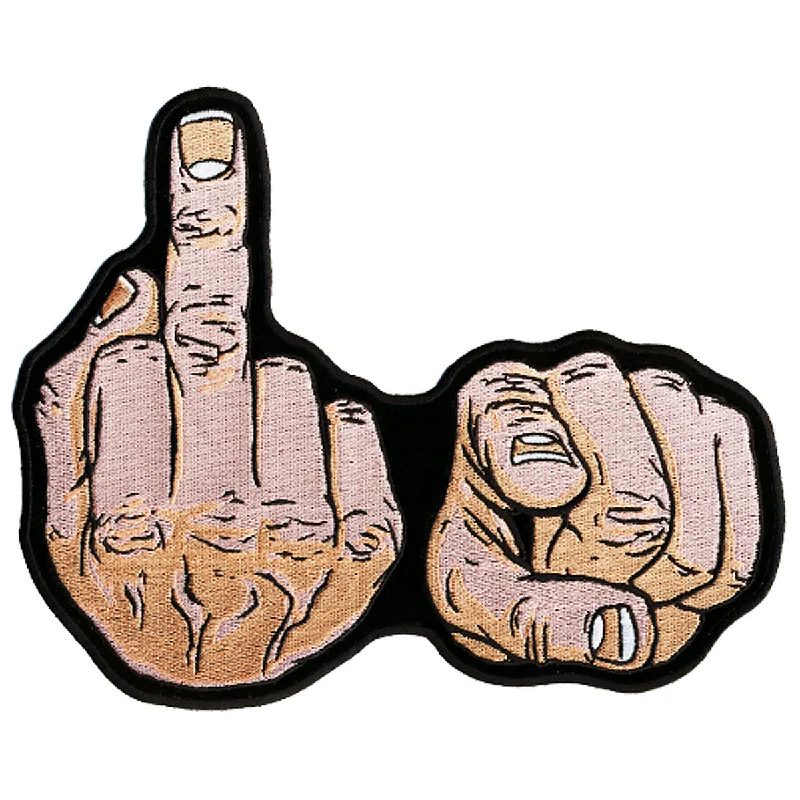 Weekend Wear Hot Leathers PPA4070 F.U. Hands 4" x 4" Patch