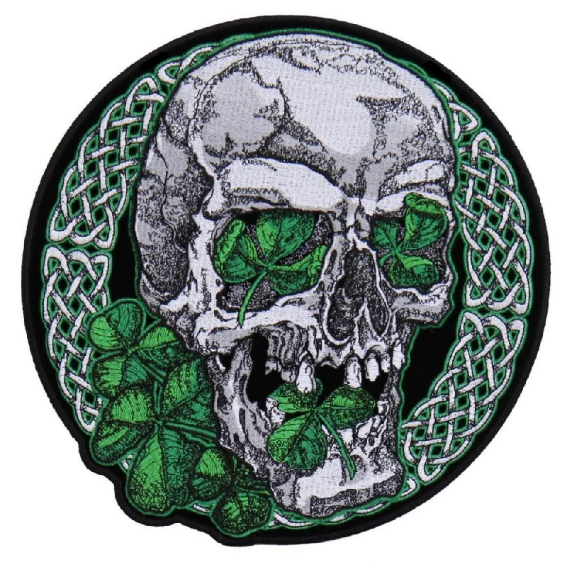 Classic Style Hot Leathers PPA7575 Irish Skull 4" x 4" Patch