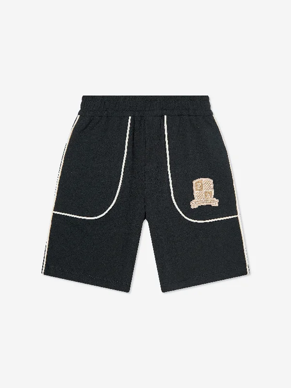 Girl Style Emporio Armani Boys Logo Bermuda Shorts in Navy