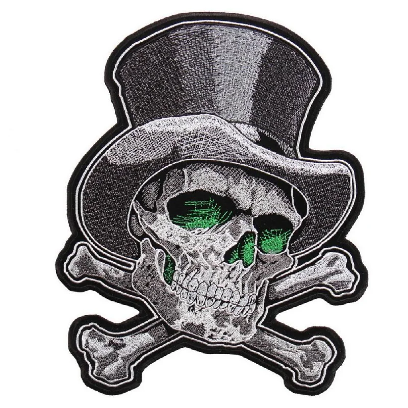Lazy Style Hot Leathers PPA9340 Top Hat Cross Bones 3" x 4" Patch