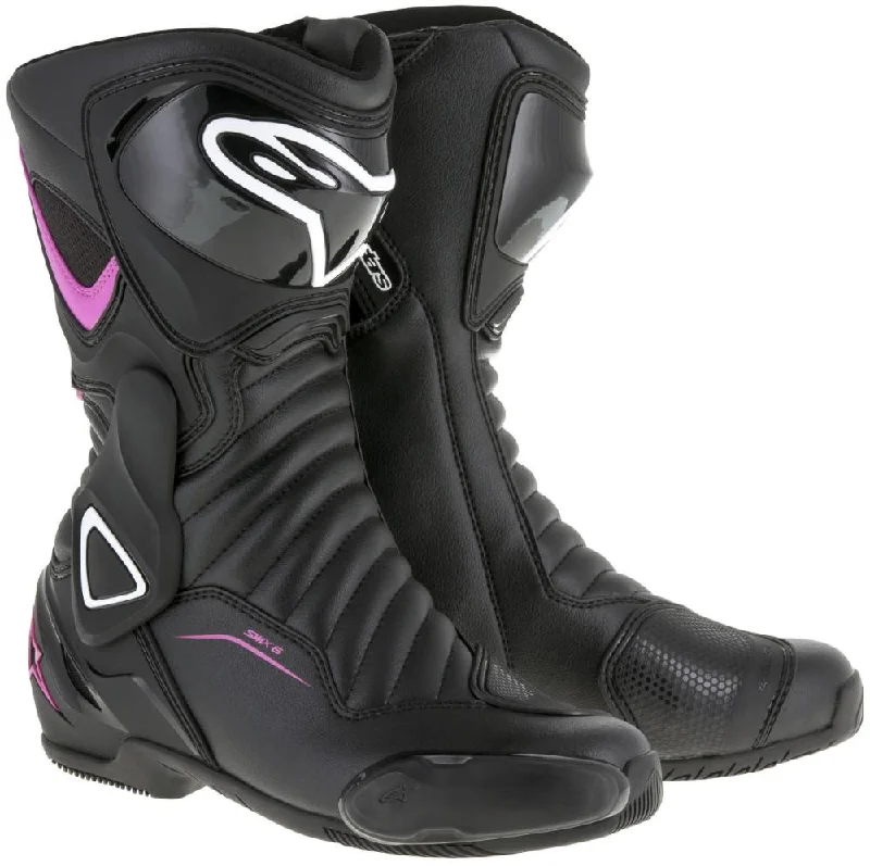 High-end Fashion Alpinestars Women’s Stella SMX-6 v2 Vented Black, Fuchsia and White Boots