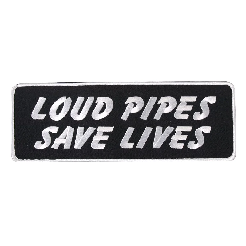 Elegant Series Hot Leathers PPR1007 Loud Pipes Lower Back 10" x 4" Patch