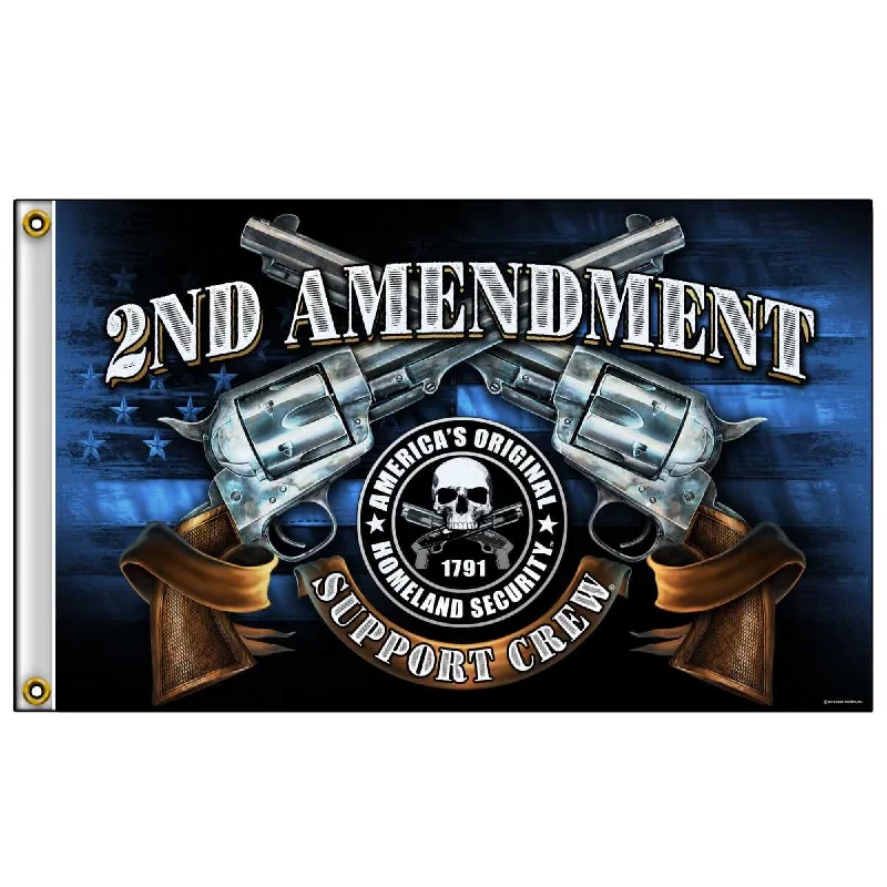 Cozy Apparel Hot Leathers FGA1077 Crossed Pistols Flag 3’X5’ 3 Foot x 5 Foot
