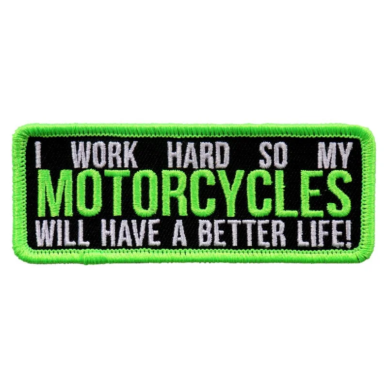 Exquisite Details Hot Leathers PPL9667 Work Hard 4"x2" Patch