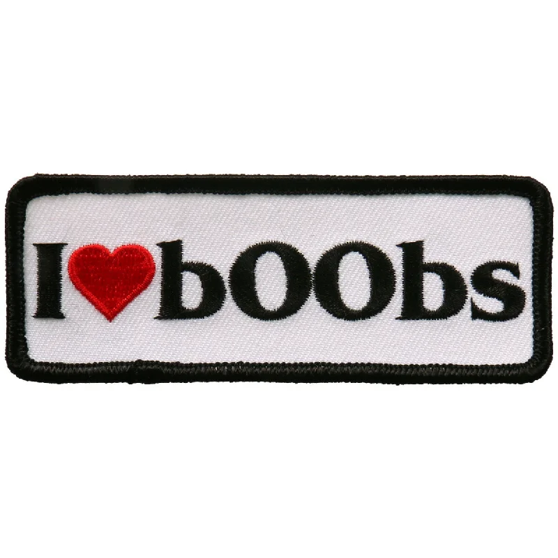 Street Fashion Hot Leathers PPL9681 I Heart Boobs 4"x2" Patch