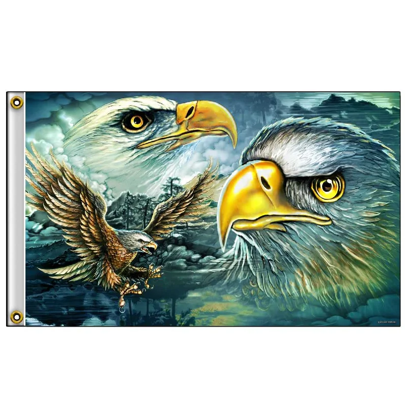 Warm Layers Hot Leathers FGA1078 Eagle Majestic Flag 3’X5’ 3 Foot x 5 Foot