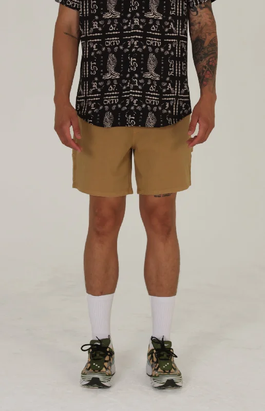 Soft And Comfortable Benson Carpenter Short | Khaki