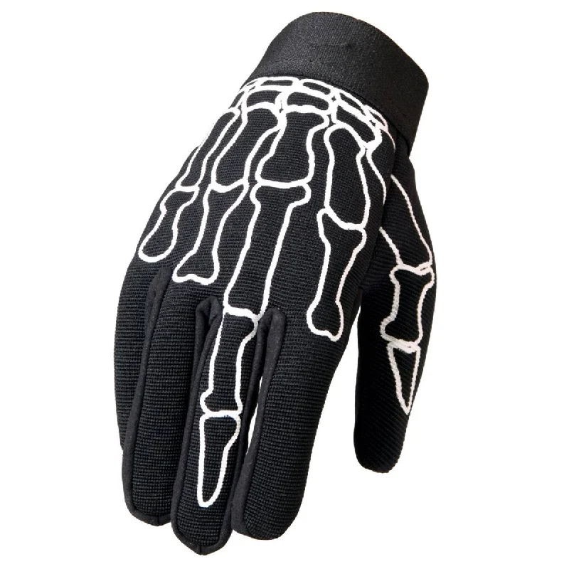 All-Day Style Hot Leathers GVM2011 Skeleton Finger Mechanics Gloves