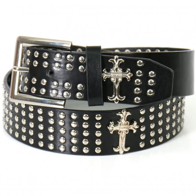 Breezy Outfits Hot Leathers BLA1033 Center Weave Black Leather Belt