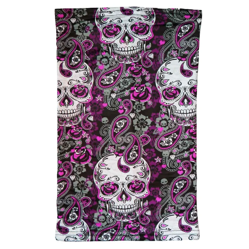 Luxury Style Hot Leathers HWN2008 Paisley Skull Neck Gaiter Mask