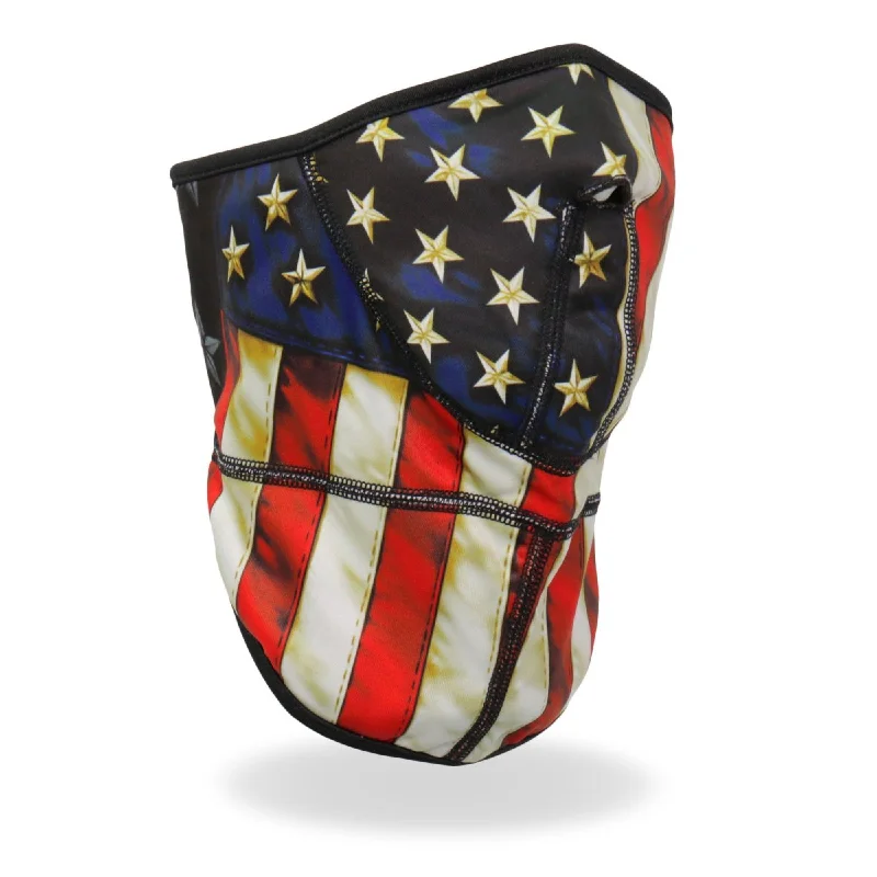 Soft Knitwear Hot Leathers FWC2002 American Flag Face Wrap Neck Warmer