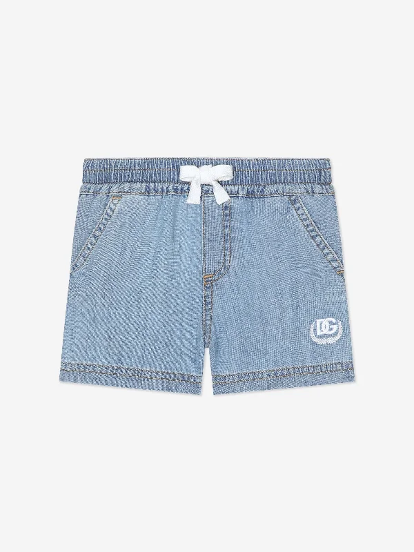 Classic Series Dolce & Gabbana Baby Boys Chambray Shorts in Blue