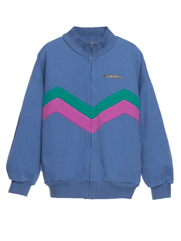 Modern Chic Zip Up Zigzag Tracksuit