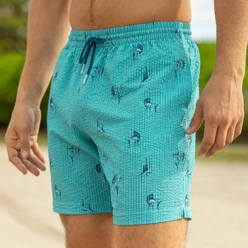 Comfortable Looks Sailfish – Stretch Seersucker Hybrid Shorts