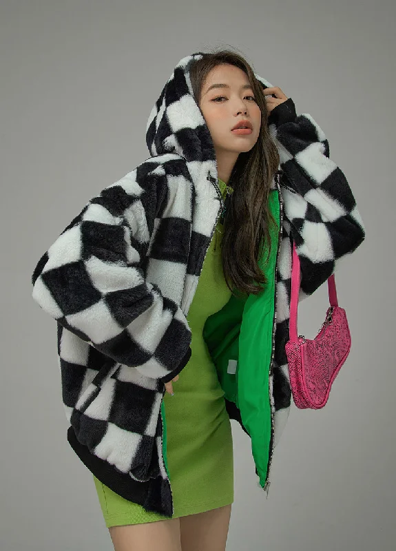New Season Series Bring To Stockholm Checkered Jumper Jacket