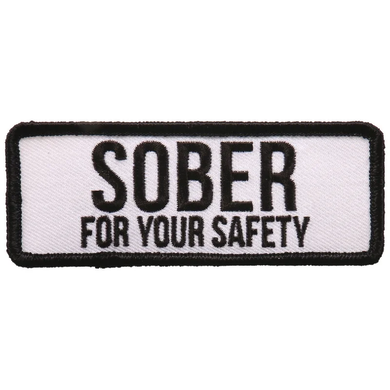 Playful Style Hot Leathers PPL9714 Sober For Your Safety 4"x2" Patch