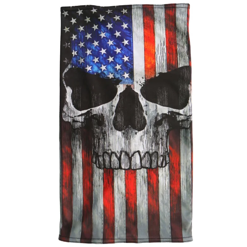 Romantic Data Hot Leathers HWN2025 Patriot Skull Neck Gaiter