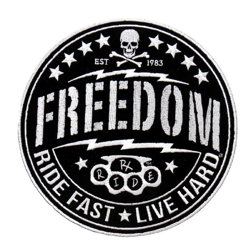 Slim Fit Hot Leathers PPA8790 Freedom Ride Fast Live Hard 4"x 4" Patch