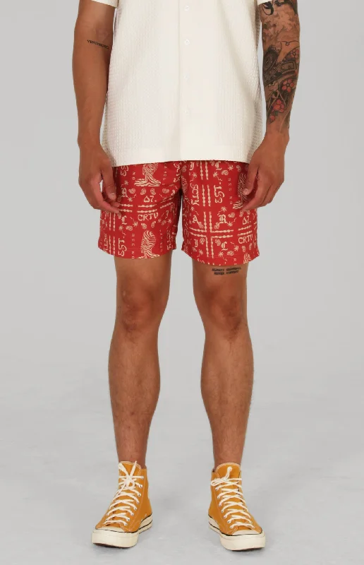 Feminine Charm Barry Nylon Short | Brick