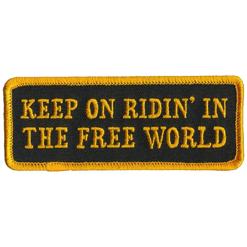 Elegant Tailoring Hot Leathers PPL9785 Keep On Free World 4"x 2" Patch