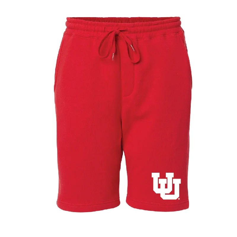 Fashion Touch Midweight Fleece Red Shorts