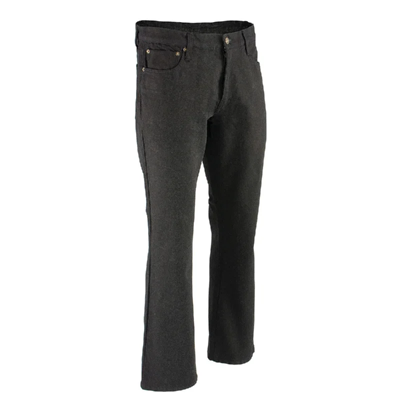 Fashionable Items Milwaukee Leather MDM5005 Men's Black 5 Pocket Armored Motorcycle Riding Denim Jeans Reinforced with Aramid Fibers