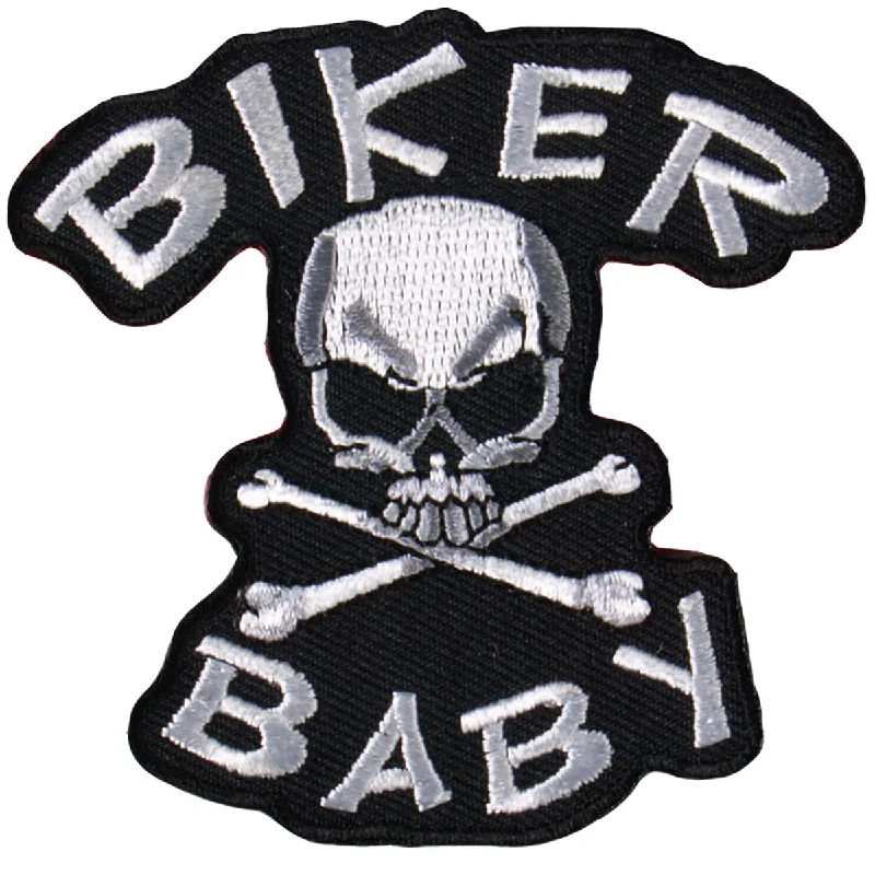 Dynamic Fashion Hot Leathers PPA2062  Biker Baby Skull n' Bone 3" x 3" Patch