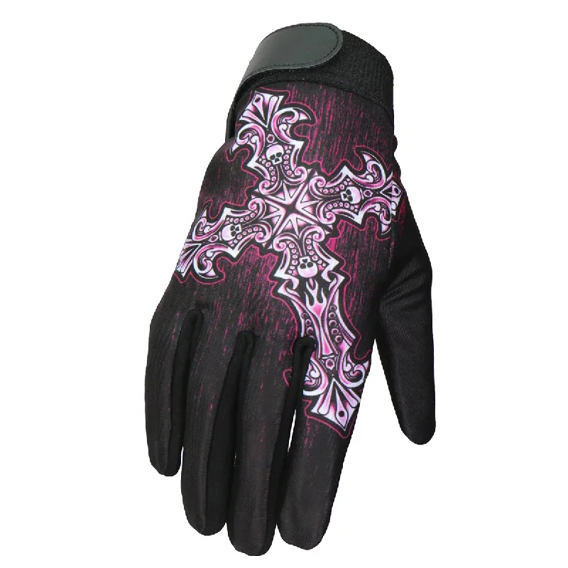 Everyday Chic Hot Leathers GVL3001 Women's 'Sublimated' Textile Mechanic Gloves