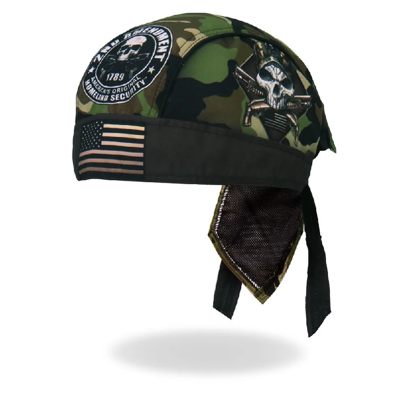 All-Day Comfort Hot Leathers HWH1094 Camo Skull Headwrap