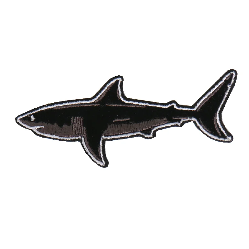 Carefree Hot Leathers PPA8492 Great White Shark Back Bike Embroidered 4"X2" Patch