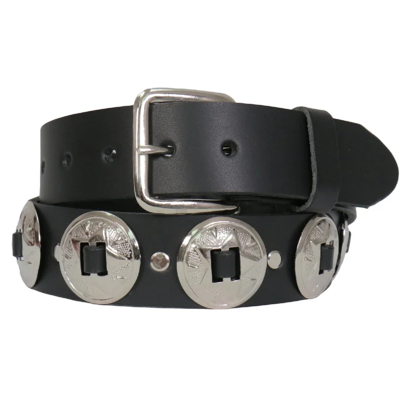 Soft Textures Hot Leathers BLA1124 Heavy Leather Concho Belt