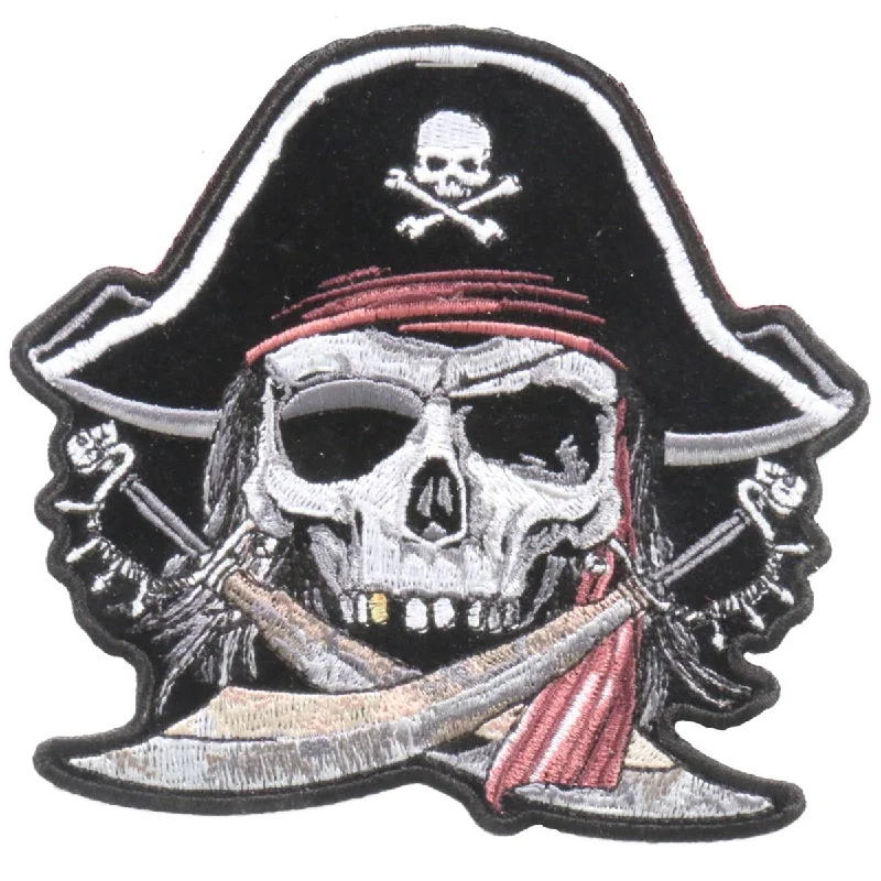 Effortless Style Hot Leathers PPA6843 Pirate Skull 5" x 5" Patch