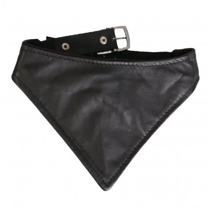 Soft Feel Hot Leathers FAA1001 Black Leather Boot Scarf