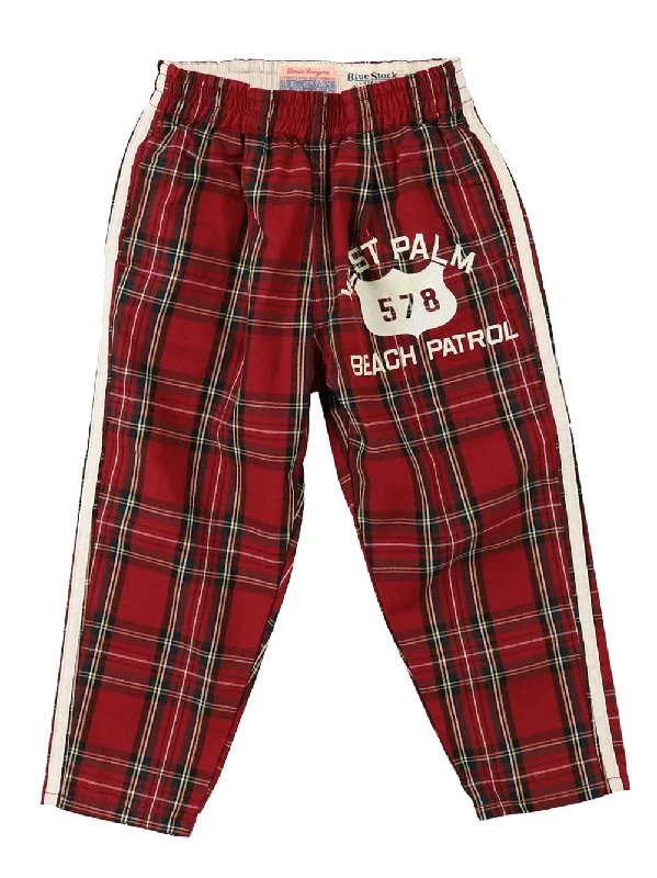 Personalized Series Red Plaid Pants