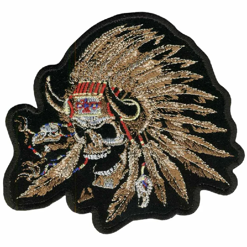 Easy Wear Chic Hot Leathers PPA3417 Indian Skull 12" x 10" Patch