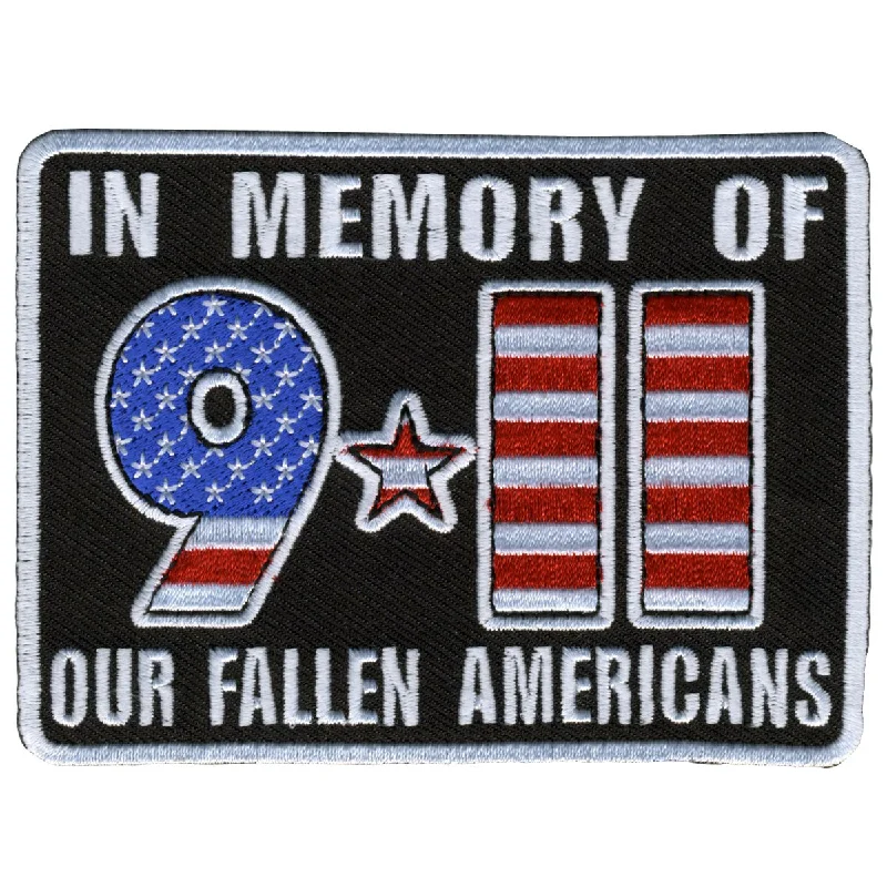 Simple Style Hot Leathers PPL9314  9-11 In Memory 4" x 3" Patch