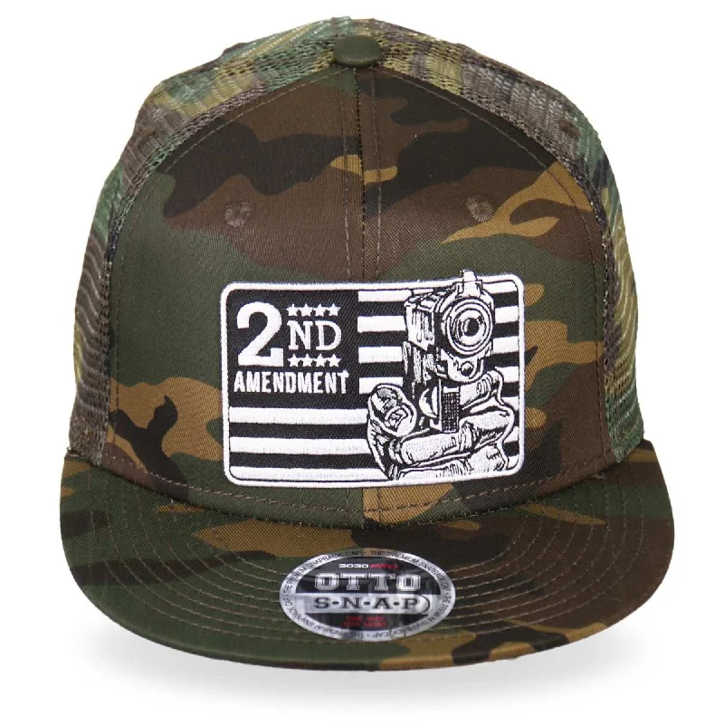 Urban Comfort Hot Leathers GSH2001 2nd Amendment Snap Back Camo Hat