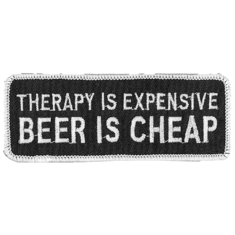 Casual Wear Hot Leathers PPL9116 Therapy is Expensive 4" x 2" Patch