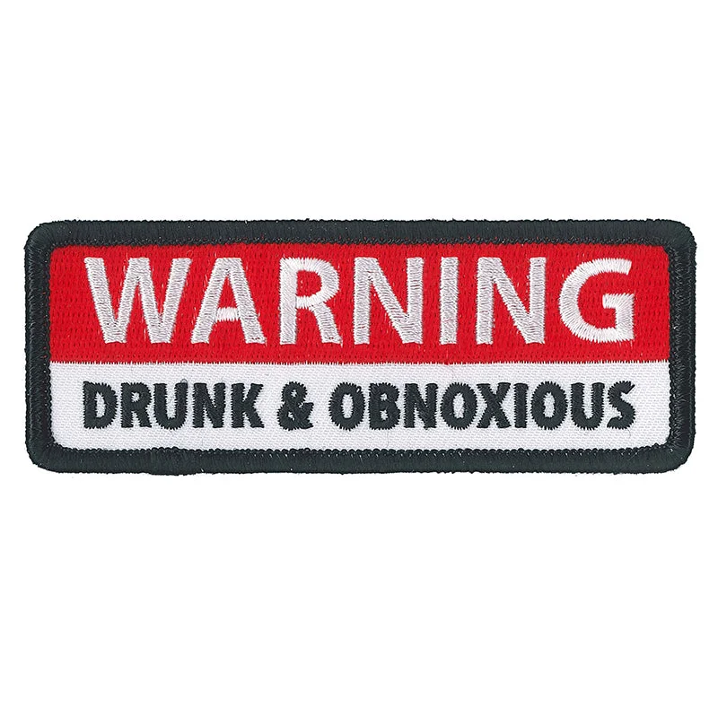 Fashion Pioneer Hot Leathers PPL9807 Warning Obnoxious 4"x 2" Patch