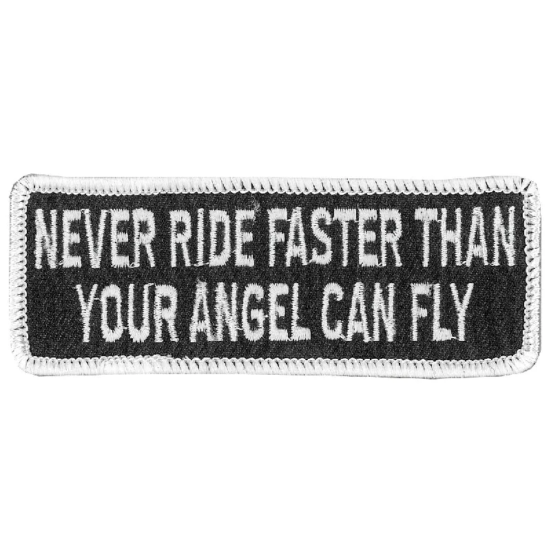 Bright Colors Hot Leathers PPL9114 Never Ride Faster 4" x 2" Patch