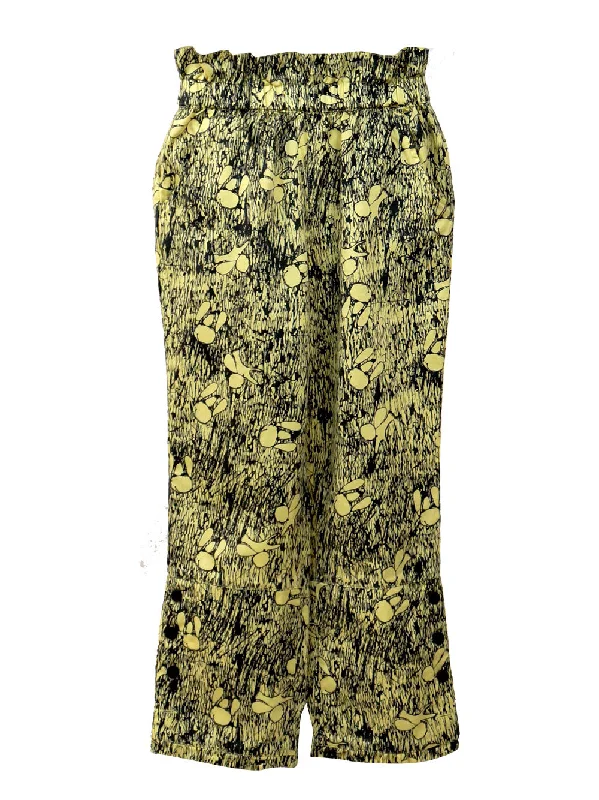 Soft Fabrics Poodle Print Switching Pants