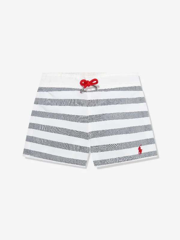 Classic Ralph Lauren Boys Striped Swim Shorts in Multicolour