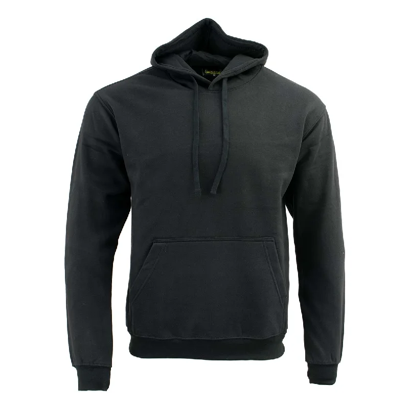Free And Casual Biker Clothing Co. BCC118027 Men's Classic Black Pullover Hoodie Sweater Free And Casual Biker Clothing Co. BCC118027 Men's Classic Black Pullover Hoodie Sweater