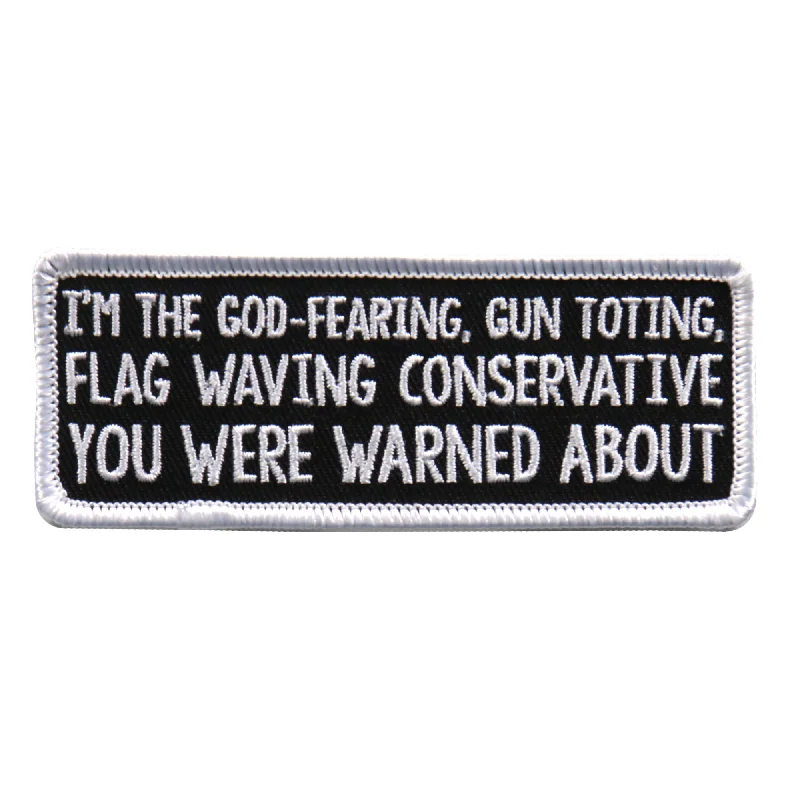 End Of The Year Hot Leathers PPL9611 God Fearing, Gun Toting 4"x1" Patch