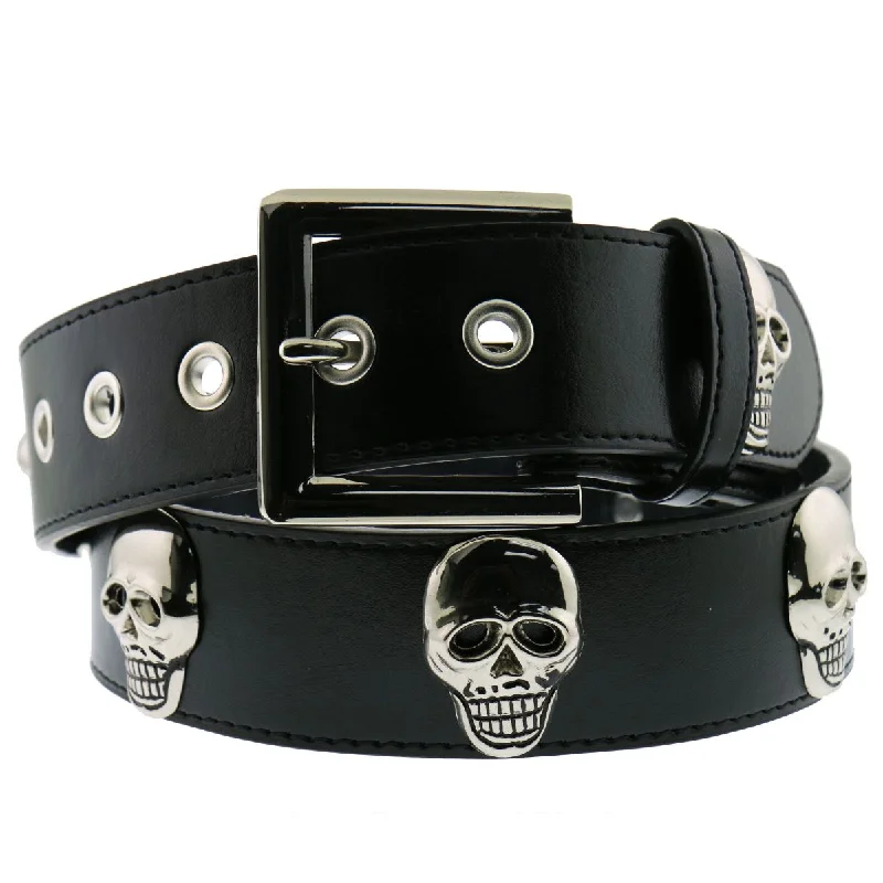 Light Layers Hot Leathers BLA1042 Leather Belt with Full Skull